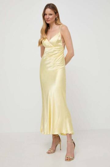 Платье Bardot DEMETR цвет жёлтый maxi прямое 58998DB Платье Bardot DEMETR цвет жёлтый maxi прямое 58998DB