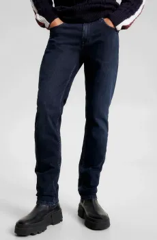 Мужские темно-синие джинсы STRAIGHT DENTON STR MEEK BLUEBLK Синий 32-32 Tommy Hilfiger MW0MW33338