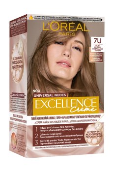 Стойкая безаммиачная крем-краска для волос LOreal Paris Excellence Creme Universal Nudes 7U Универсальный русый, 192 мл