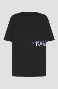 Мужская черная футболка Черный L Karl Lagerfeld 553225.755145;990