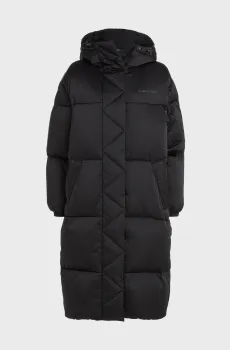 Женская черная куртка TJW LONG SATIN PUFFER Черный XS Tommy Jeans DW0DW16587