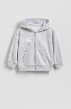 Reserved - Толстовка на блискавці з каптуром - світло-сірий - 907HV-09M