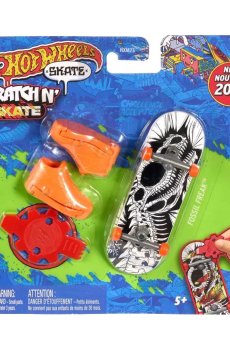 Игровой набор Hot Wheels Скейт и обувь для пальчиков Крутое преображение, серый, от 5 лет (HXM73)