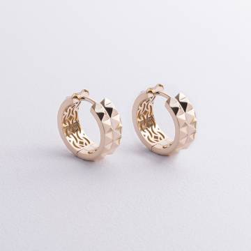 Серьги - кольца "Monika" в желтом золоте с09159 Серьги - кольца "Monika" в желтом золоте с09159