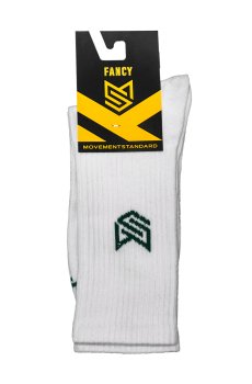 Носки унисекс MovementStandard Fancy M0303S MS высокие, 31 белые, размер 38-41
