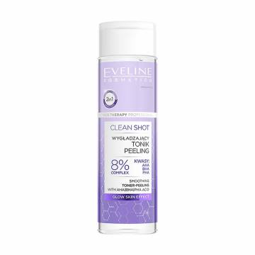 Тоник для лица Eveline Cosmetics Clean Shot с кислотами АНА, BHA и РНА, 200 мл Тоник для лица Eveline Cosmetics Clean Shot с кислотами АНА, BHA и РНА, 200 мл