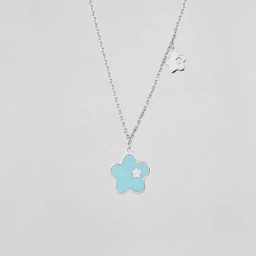 Серебряная подвеска Minimal 861178э-blue2 Серебряная подвеска Minimal 861178э-blue2