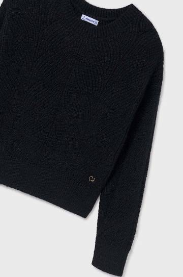 Детский свитер с примесью шерсти Mayoral цвет чёрный лёгкий 7303