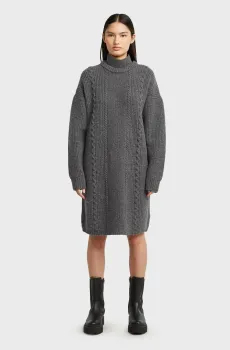 Женское серое шерстяное платье Cable Серый XS G-Star RAW D27217,D770