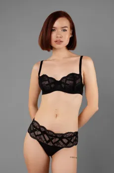 Женский черный бюстгальтер Черный 75C brabrabra SLZ25901005