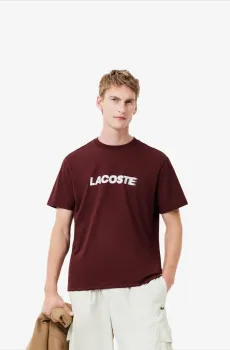 Мужская коричневая футболка Коричневый XS Lacoste TH2861BZD
