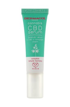 Уценка! Восстанавливающая сыворотка для лица Dermacol Cannabis CBD Serum с конопляным маслом, 12 мл