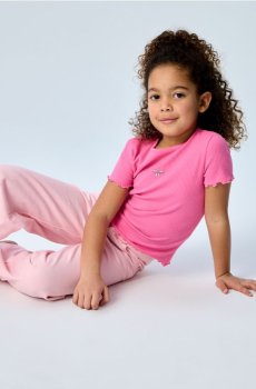 Бавовняна футболка - яскраво-рожевий