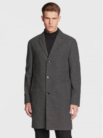 Calvin Klein Вовняне пальто Statement K10K109952 Чорний Regular Fit Calvin Klein Вовняне пальто Statement K10K109952 Чорний Regular Fit