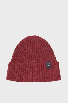Мужская бордовая шерстяная шапка MOULINE Бордовый ONESIZE Gant 9910045