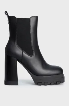 Женские черные кожаные ботильоны TJW HIGH HEEL CHELSEA Черный 40 Tommy Jeans EN0EN02306