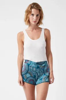 Женские бирюзовые шорты BASSA Бирюзовый S Etam 6520820