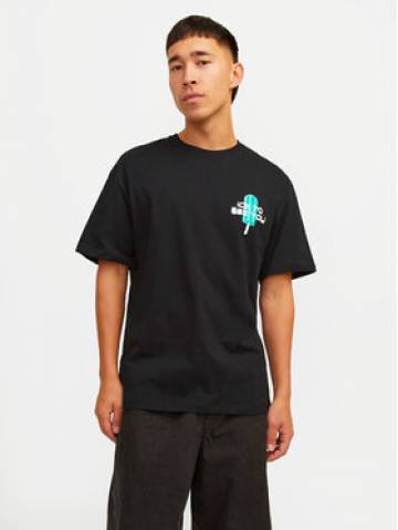 Jack&Jones Футболка Jorfrutti 12256926 Чорний Wide Fit Jack&Jones Футболка Jorfrutti 12256926 Чорний Wide Fit