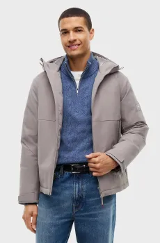 Мужская серая куртка TECH HOODED PADDED JACKET Серый XL Tommy Hilfiger MW0MW44978