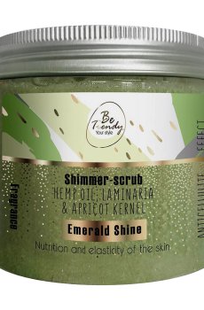 Уценка! Шиммер-скраб для тела Be Trendy Shimmer Scrub Emerald Shine, 300 г
