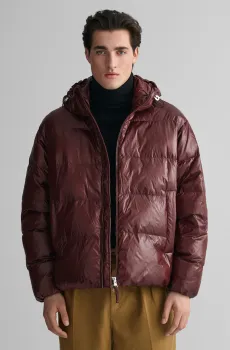 Мужской терракотовый пуховик OVERSIZED SHINY Бордовый M Gant 7006370