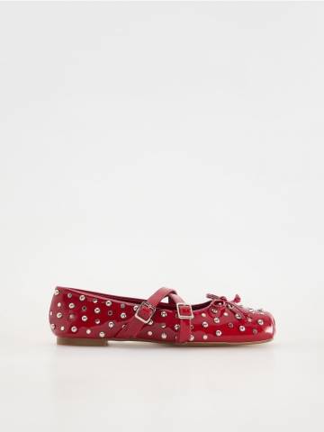 Reserved - Балерини з окуттями та бантиками - буряковий - 333CP-83X Reserved - Балерини з окуттями та бантиками - буряковий - 333CP-83X