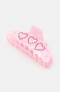 Заколка для волосся з камінцями у формі сердець - різнобарвний