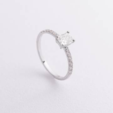 Помолвочное кольцо с бриллиантами (белое золото) 235571121