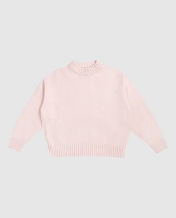 Детский розовый свитер с шерстью и кашемиром