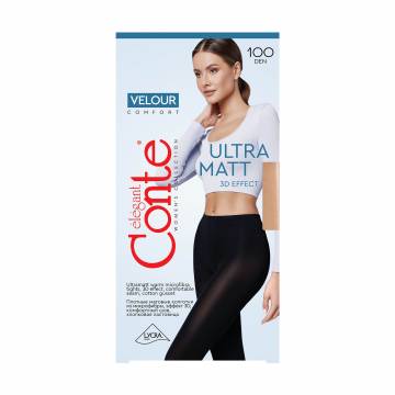 Теплые колготки женские Conte elegant Velour экстраматовые, 100 DEN, Nero, размер 5 Теплые колготки женские Conte elegant Velour экстраматовые, 100 DEN, Nero, размер 5