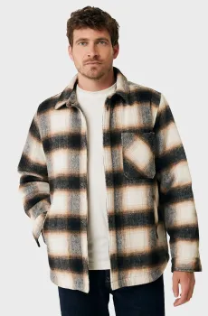 Мужская рубашка-пальто в клетку Разноцветный L Mexx MF006400243M