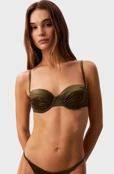 Женский оливковый лиф от купальника BALCONETTE Оливковый 34B Calvin Klein LV00Q61113