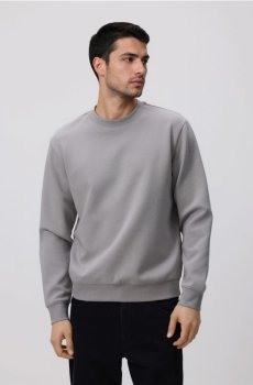 Reserved - Регулярна кофта з бавовною - світло-сірий - 516EF-09X