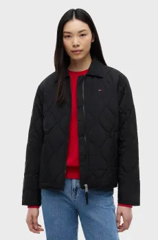 Женская черная куртка COACH COLLAR QUILTED JACKET Черный L Tommy Jeans DW0DW22909