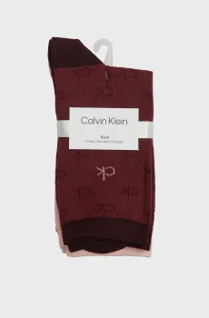 Женские носки (4 пары) CK WOMEN SOCK AO LOGO HOLIDAY PACK Разноцветный ONESIZE Calvin Klein 701229441