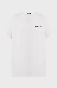 Мужская белая футболка Белый M Replay M6888 .000.M23608P