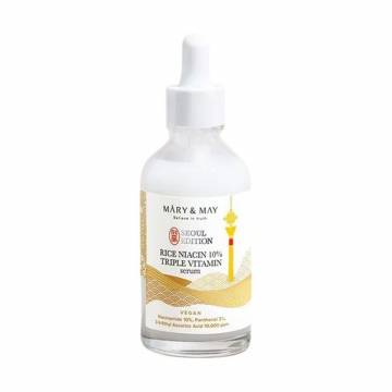 Осветляющая сыворотка для лица Mary & May Rice Niacin 10% Triple Vitamin Serum с ниацинамидом и рисом, 80 мл Осветляющая сыворотка для лица Mary & May Rice Niacin 10% Triple Vitamin Serum с ниацинамидом и рисом, 80 мл