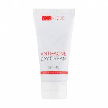 Дневной крем анти-акне для лица Jerelia YoUnique Anti-Acne Day Cream Матирующий эффект, SPF 15, 50 мл Дневной крем анти-акне для лица Jerelia YoUnique Anti-Acne Day Cream Матирующий эффект, SPF 15, 50 мл