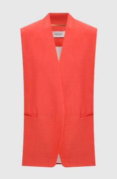 Розовый жилет из шерсти и шелка