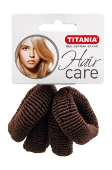 Набор резинок для волос Titania коричневые, 4 шт (7875)