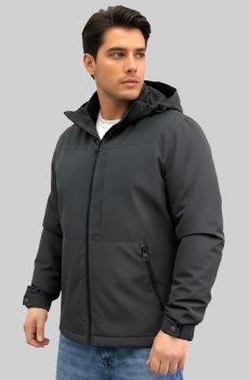 Куртка демисезонная темно-серого цвета SB-26236-oskar-dark-grey