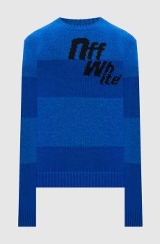 Синий свитер Stairway с шерстью альпаки