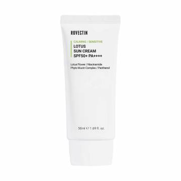 Солнцезащитный крем для лица Rovectin Calming Lotus Sun Cream SPF 50+ PA++++, 50 мл Солнцезащитный крем для лица Rovectin Calming Lotus Sun Cream SPF 50+ PA++++, 50 мл
