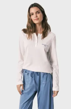 Женский белый лонгслив Белый L womensecret 3273293