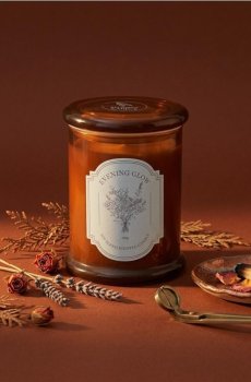 Ароматна соєва свічка Evening Glow - бежевий