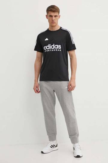 Футболка для тренинга adidas Tiro цвет чёрный с принтом IP3779 Футболка для тренинга adidas Tiro цвет чёрный с принтом IP3779