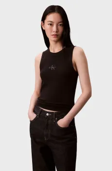 Женская черная майка MONOGRAM Черный S Calvin Klein Jeans LV047E200G