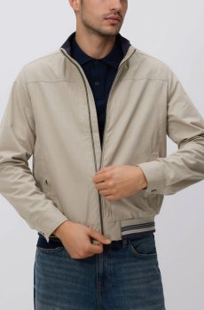 Reserved - Бомбер куртка з коміром-стійкою - бежевий - 437HZ-80X