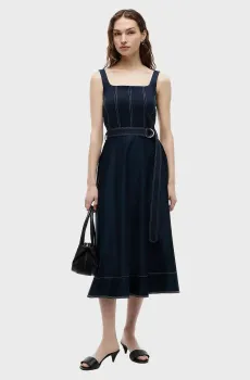 Женское темно-синее платье CONTRAST Синий XS Tommy Hilfiger WW0WW51147