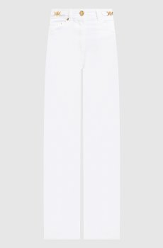 Белые джинсы с патчем